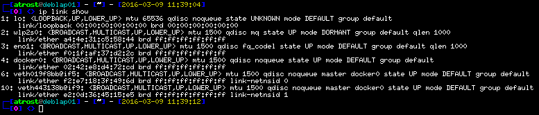 Output: iptables output