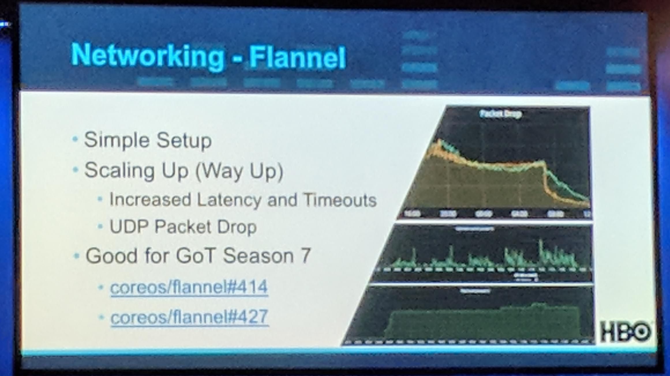 KubeCon: Keynote Flannel scaling problems