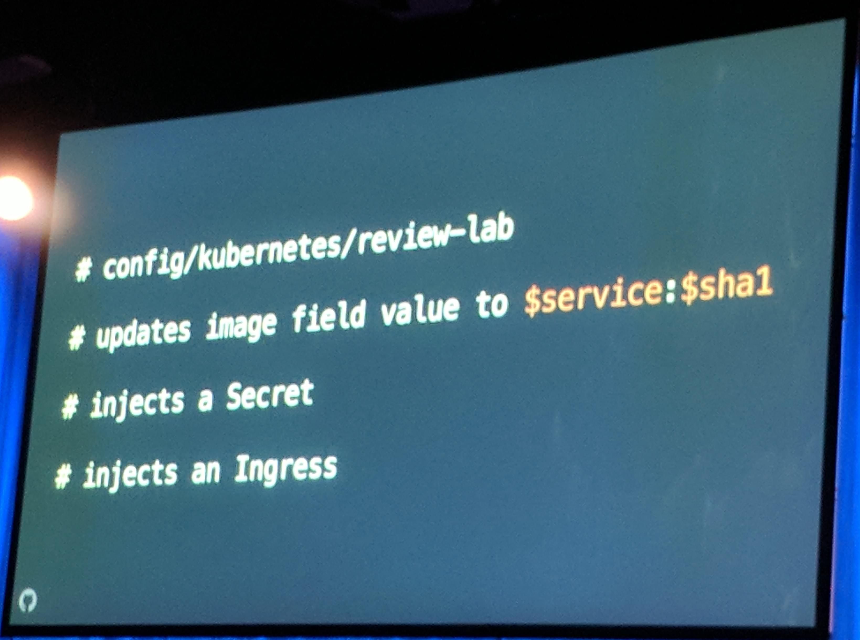 KubeCon: Keynote GitHub Lab workflow