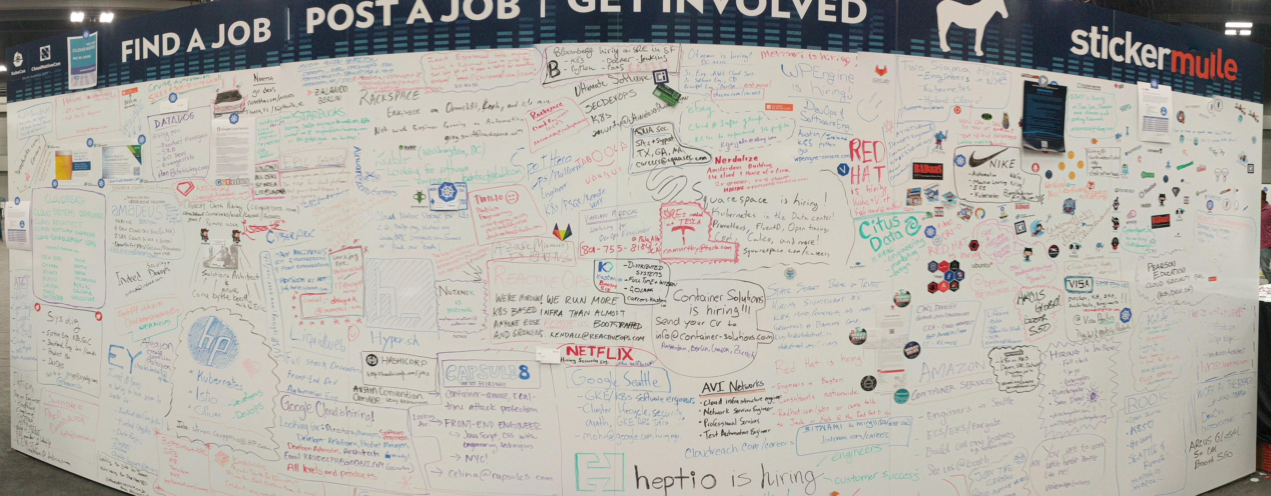 KubeCon: Sponsor Showcase Find A Job | Post A Job | Get Involved Wall