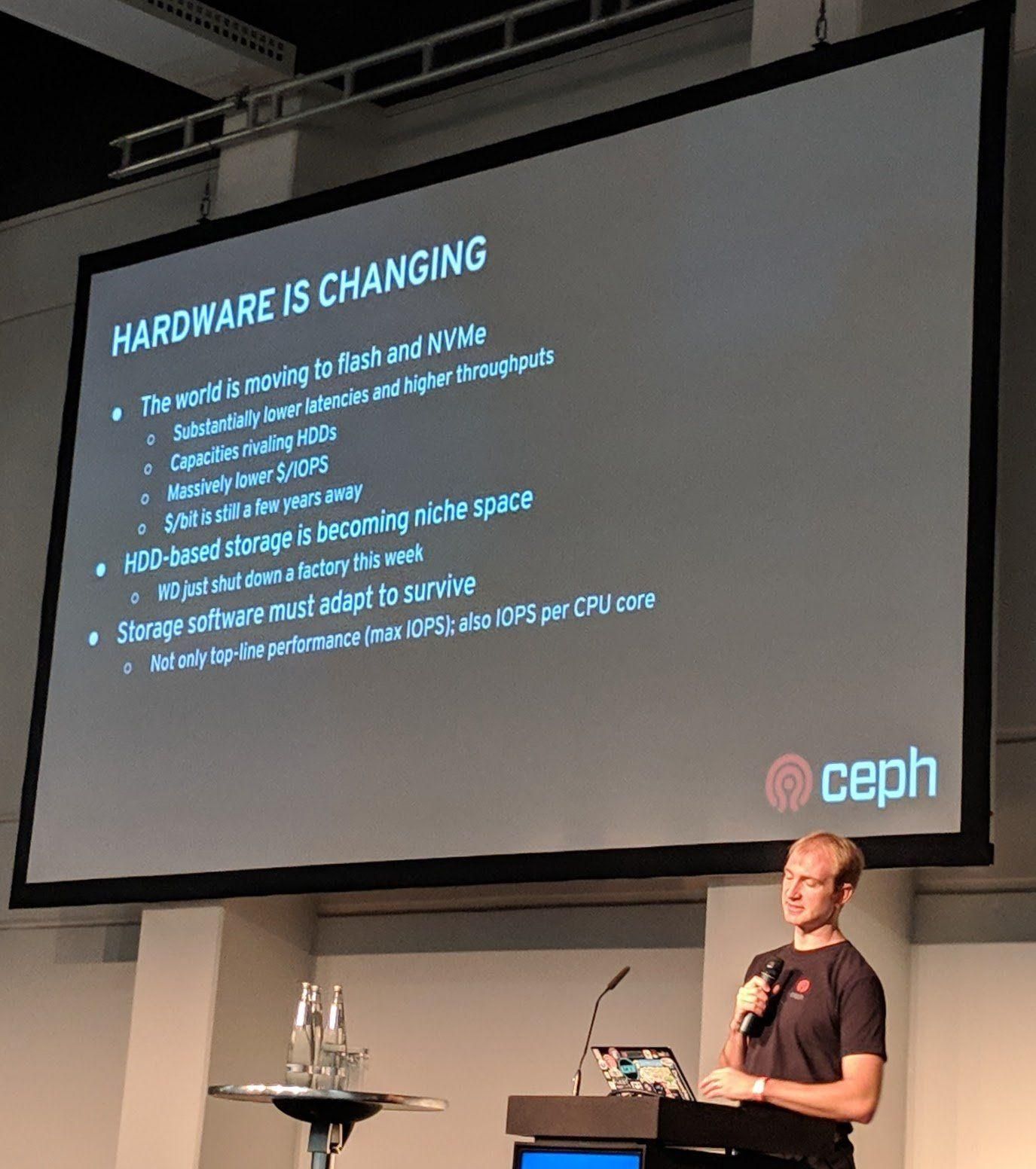 Ceph Day Berlin 2018 - State Of Ceph, Sage Weil, Red Hat - Hardware is changing