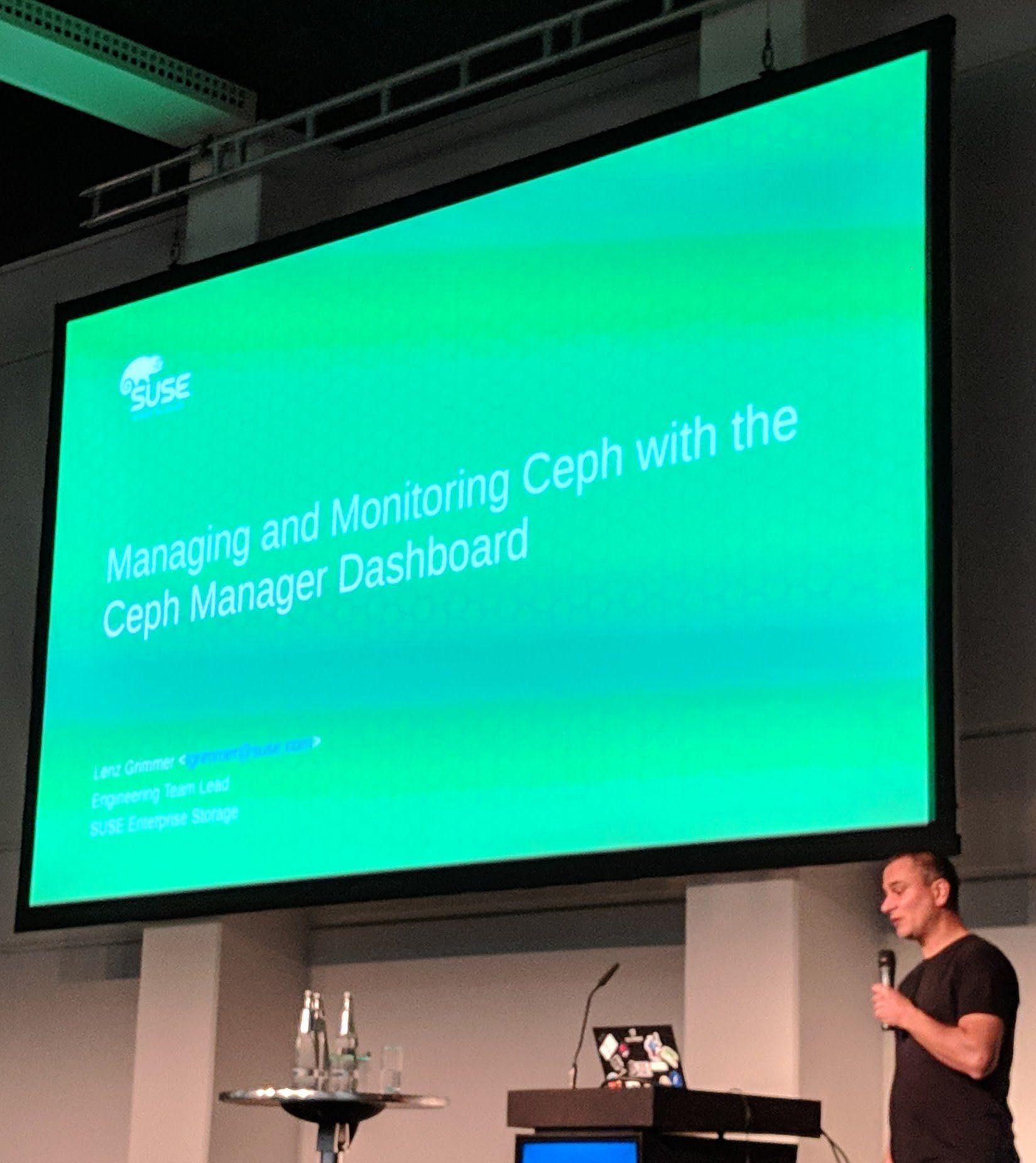 Ceph Day Berlin 2018 - Managing and Monitoring Ceph with the Ceph Manager Dashboard, Lenz Grimmer, SUSE - Title Slide