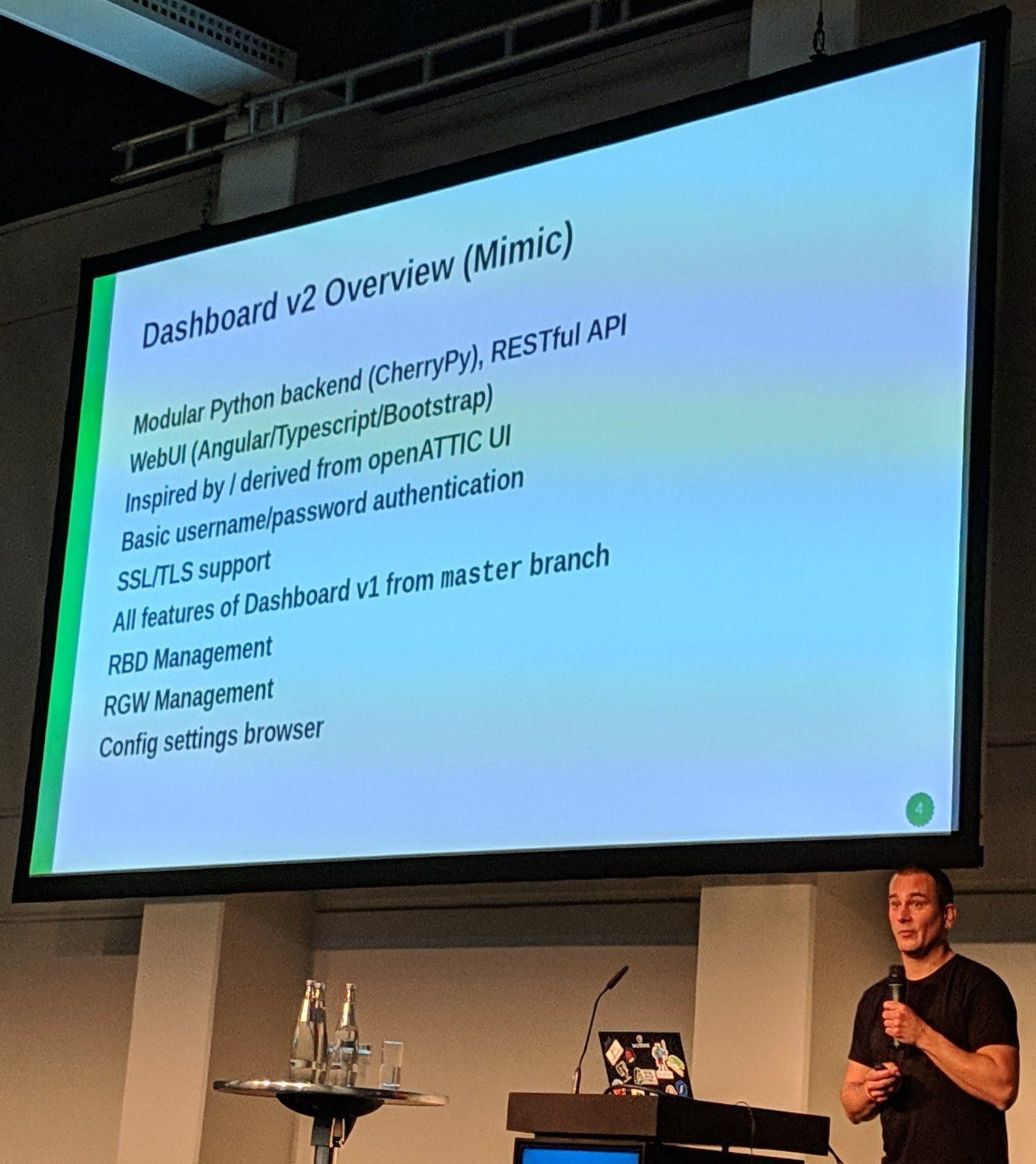 Ceph Day Berlin 2018 - Managing and Monitoring Ceph with the Ceph Manager Dashboard, Lenz Grimmer, SUSE - Dashboard v2 Overview (Mimic)