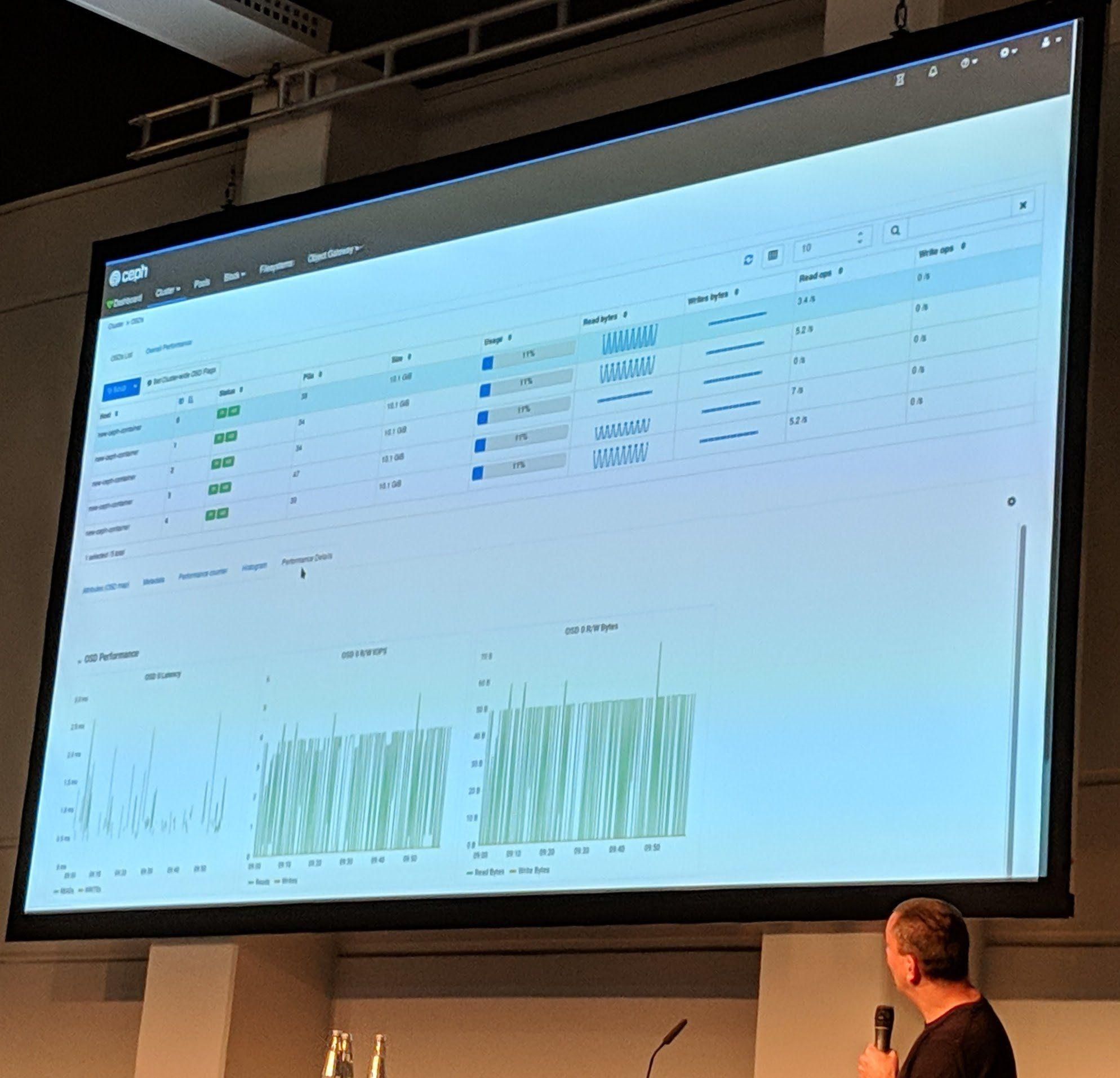 Ceph Day Berlin 2018 - Managing and Monitoring Ceph with the Ceph Manager Dashboard, Lenz Grimmer, SUSE - Dashboard Screenshot #2