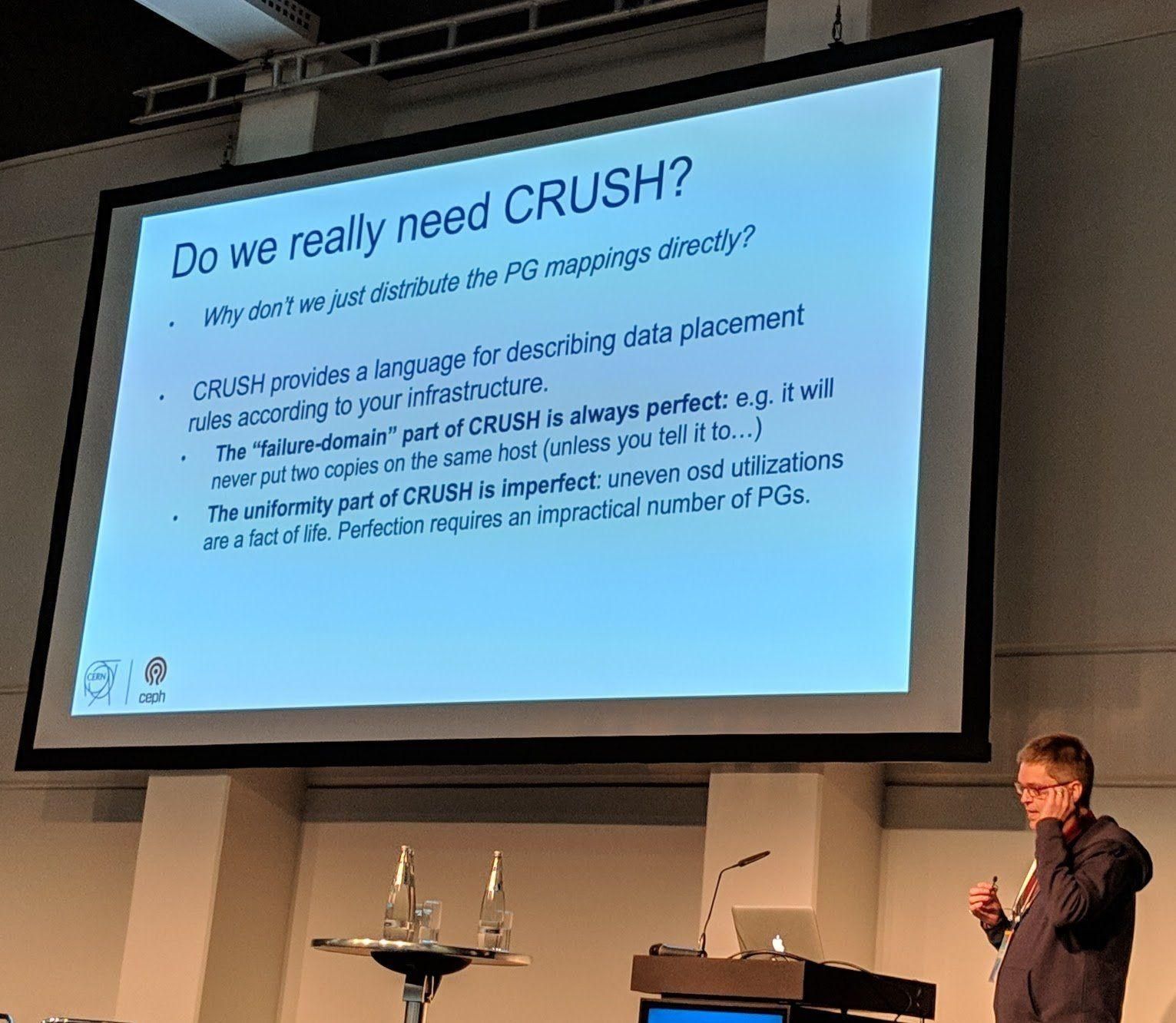 Ceph Day Berlin 2018 - Mastering Ceph Operations: Upmap and the Mgr Balancer, Dan van der Ster, CERN - 'Do we really need CRUSH?'