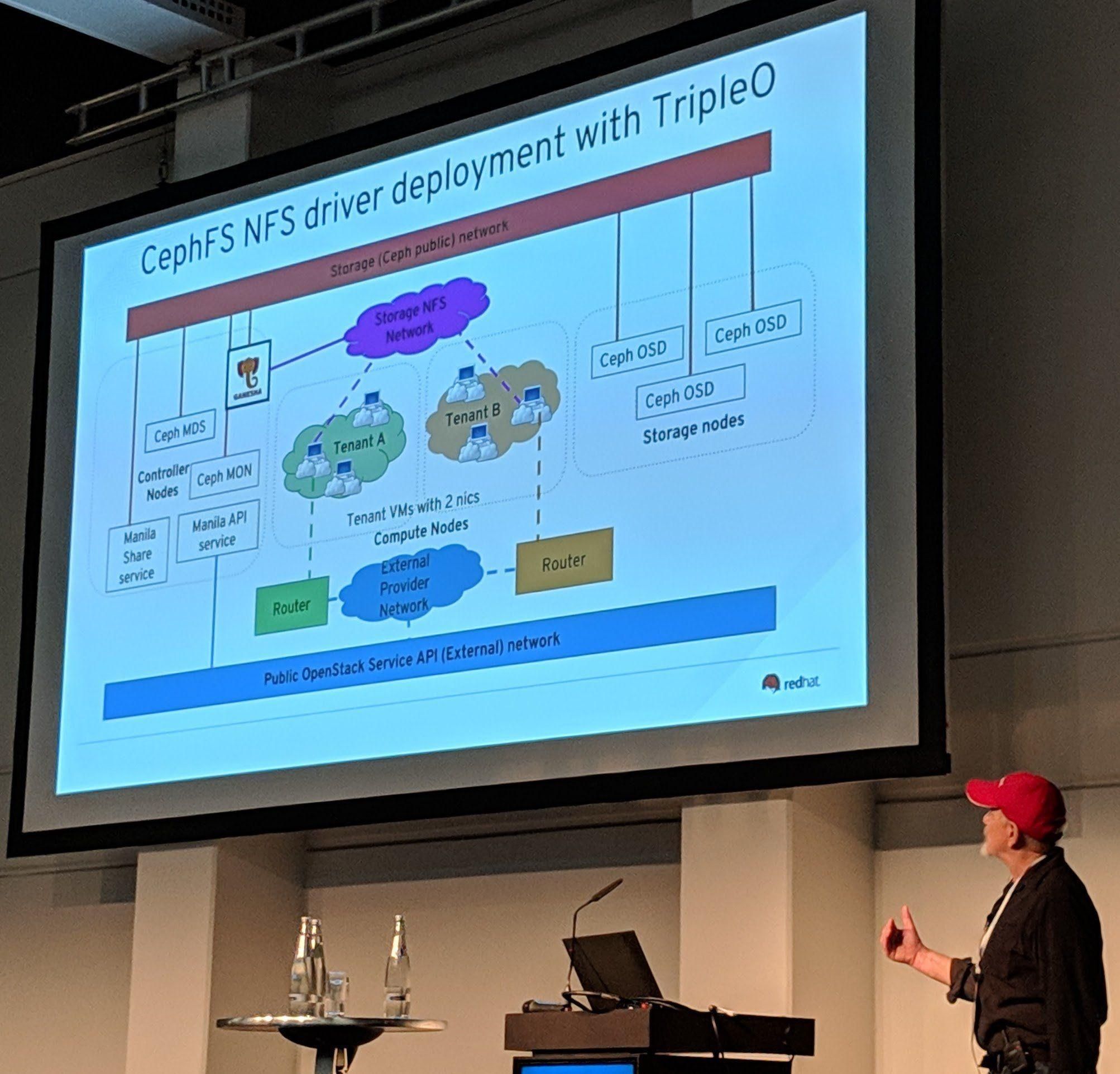 Ceph Day Berlin 2018 - Practical CephFS with NFS today using OpenStack Manila, Tom Barron, Red Hat - 'CephFS NFS driver deployment with TripleO'