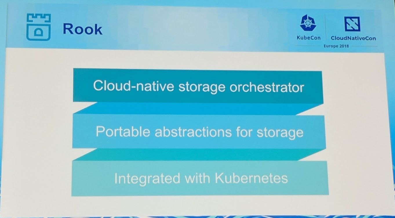 KubeCon - Keynote - Rook was showed as one of the sandbox projects