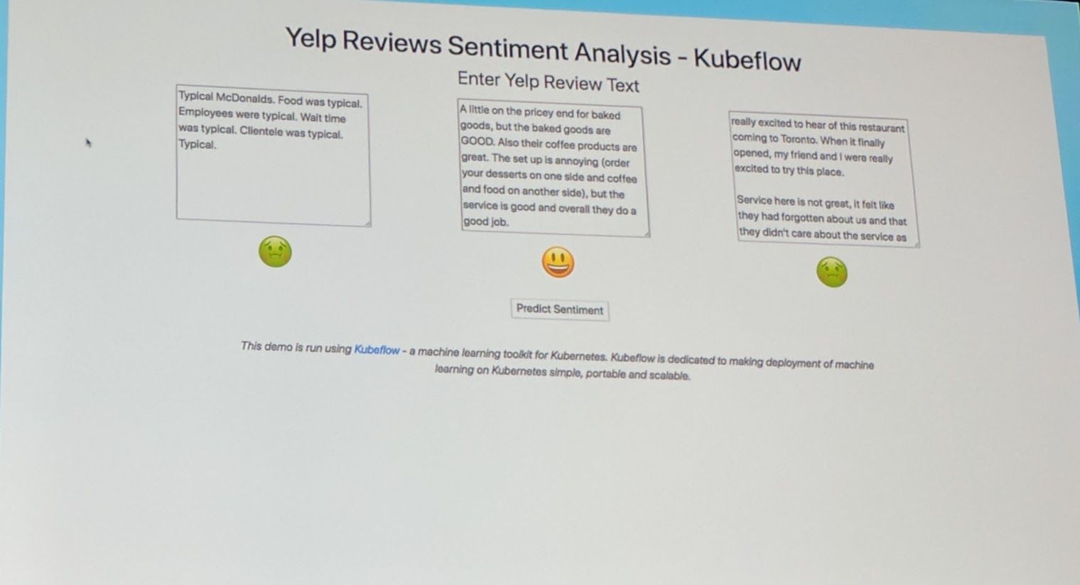 KubeCon - Keynote - KubeFlow ML end result