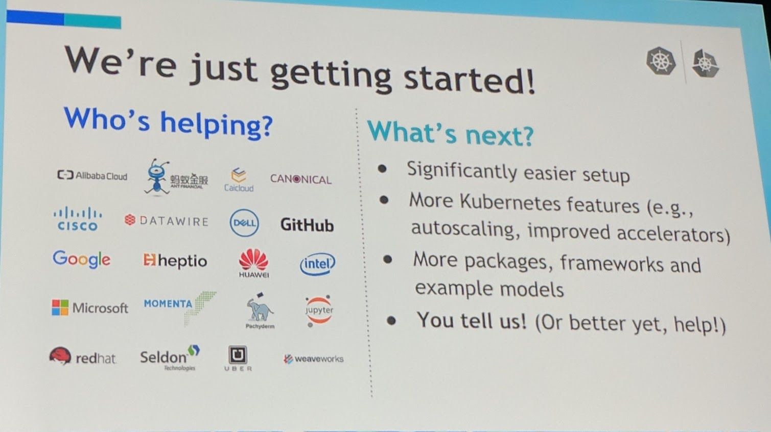 KubeCon - Keynote - KubeFlow  - We're just getting started!