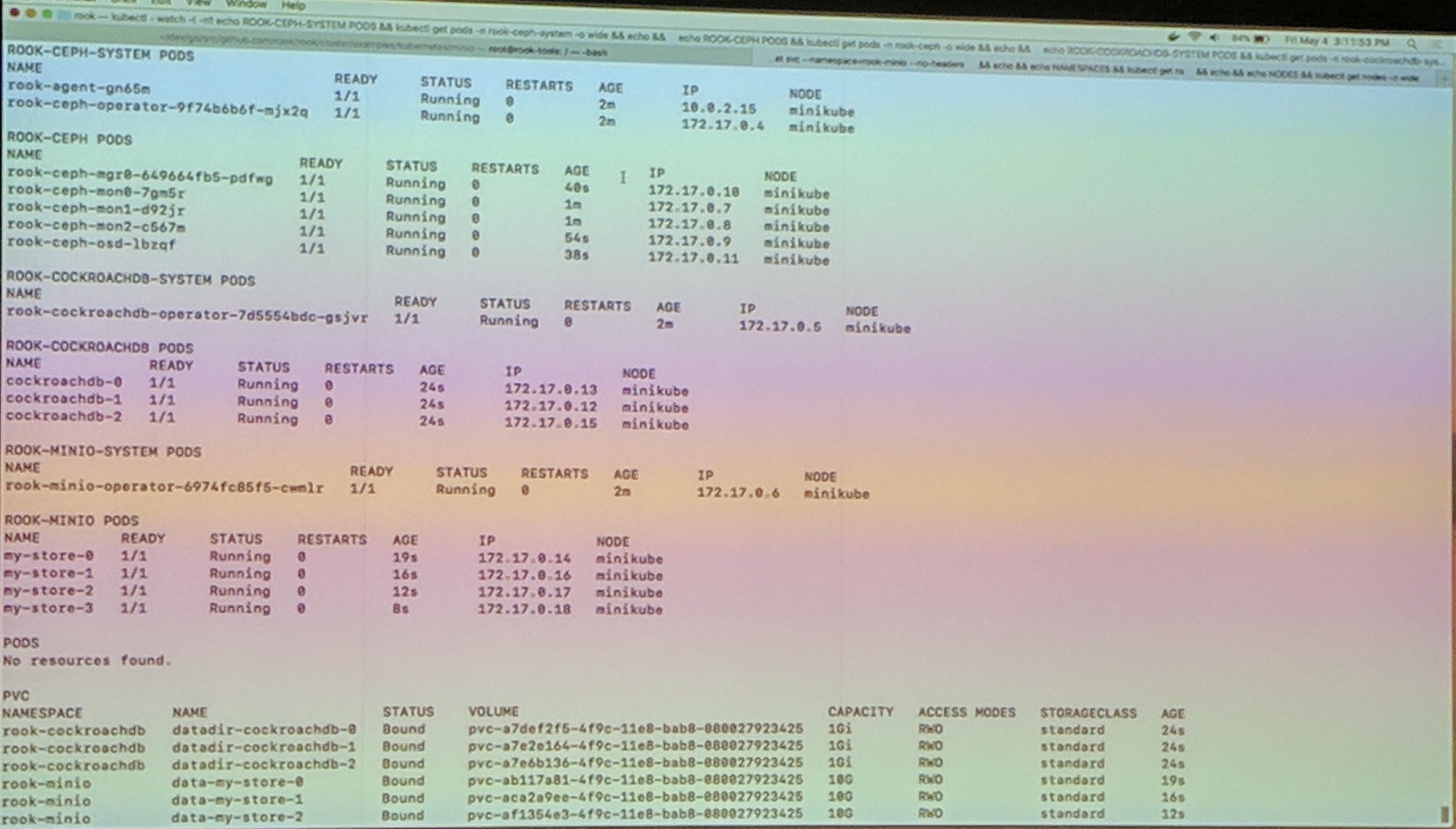 KubeCon - Talk - Kubernetes Runs Anywhere, but Does your Data? - Demo Deployments spawned by a controller through a CRD 3